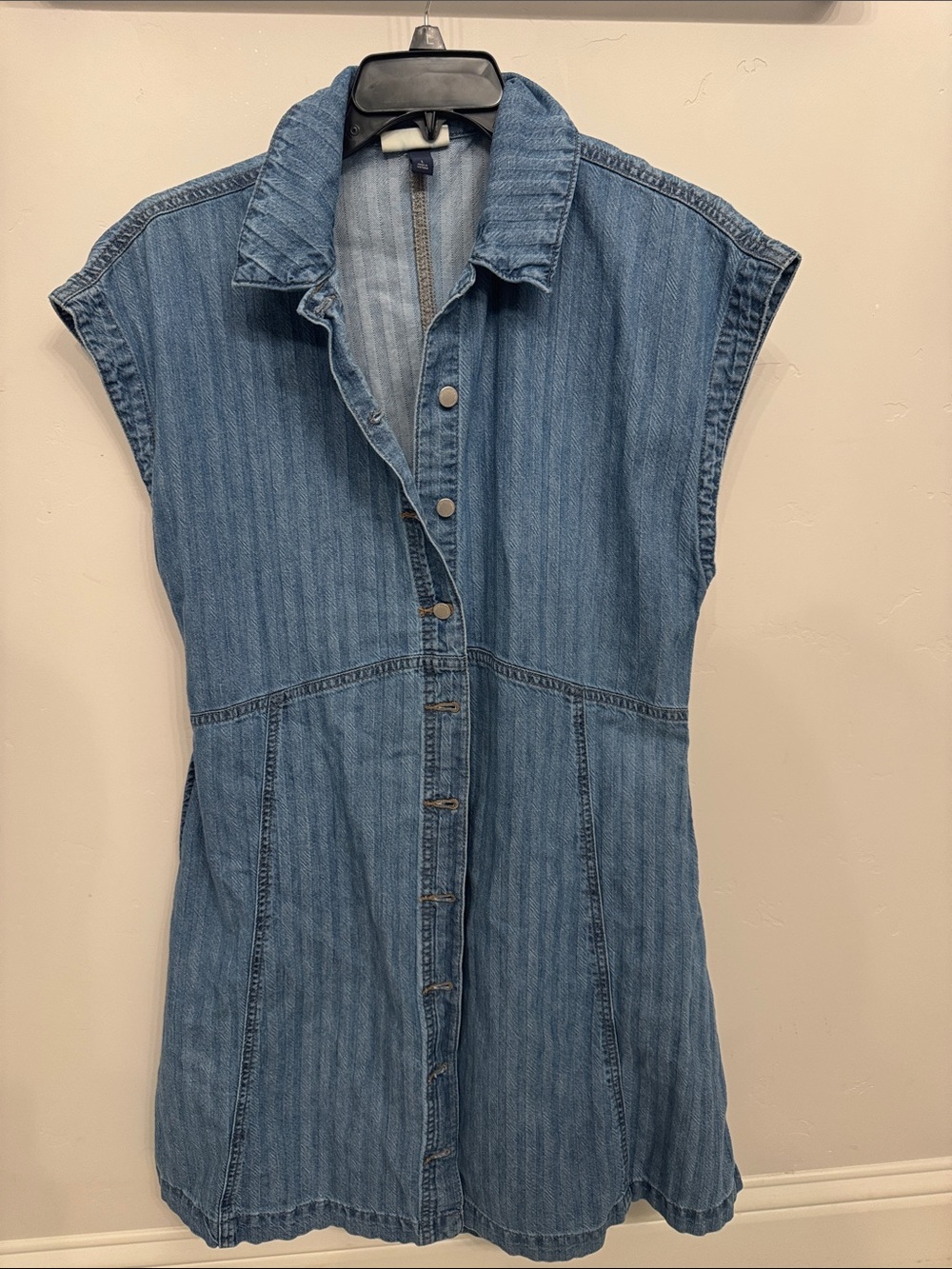 Universal Thread Light Blue Sleeveless Denim Shirt Dress